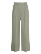 Mango Pleated Suit Trousers Grön