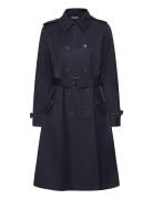 Lauren Ralph Lauren Belted Double-Breasted Trench Coat Svart