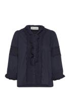 Lollys Laundry Paviall Shirt Ls Marinblå