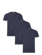 Selected Homme Slhroland Ss O-Neck Tee 3-Pack Noos Marinblå