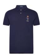 Polo Ralph Lauren Custom Slim Fit Polo Bear Polo Shirt Marinblå