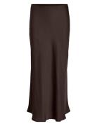 Vila Viellette Hw Long Skirt - Noos Brun