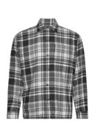 Polo Ralph Lauren Big Fit Plaid Brushed Flannel Shirt Grå