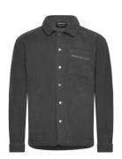 Lyle & Scott Embroidered Fleece Overshirt Grå