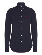 Polo Ralph Lauren Slim Fit Knit Cotton Oxford Shirt Marinblå