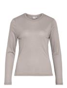 Vila Vialexia O-Neck L/S Top - Noos Grå