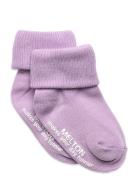 Melton Cotton Socks - Anti-Slip Lila