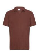 Mango Regular-Fit Ribbed Cotton Polo Shirt Burgundy