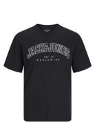 Jack & J S Jjecaleb Varsity Tee Ss O-Neck Sn Mni Svart