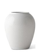 Lyngby Porcelæn Rhombe Vase H16.5 Hvid Porcelæn Vit