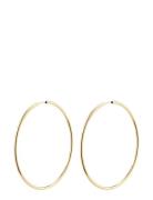 Pilgrim April Recycled Large Hoop Earrings Guld