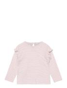 Mango Striped Long Sleeves T-Shirt Rosa