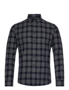 Lindbergh Ultra Soft Checked Shirt L/S Grå