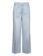 Mango Mid-Rise Straight Jeans Blå