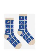 Bobo Choses Funny Face All Over Long Socks Blå