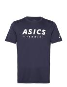 Asics Men Court Tennis Graphic Tee Marinblå