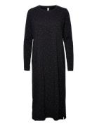 Lindex Ls Nightdress Aop Jersey Svart