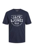 Jack & J S Jjjeans Tee Ss O-Neck Ln Marinblå