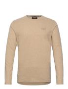 Superdry Essential Logo Long Sleeve Top Beige