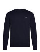 GANT Cotton C-Neck Marinblå