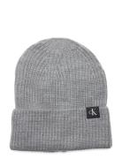 Calvin Klein Monogram Rib Beanie Grå