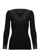 Rosemunde Organic T-Shirt W/ Lace Svart