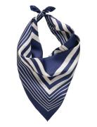 GANT Monogram Border Silk Scarf Marinblå