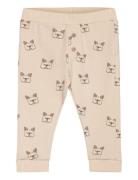 Minymo Pants Aop Sweat Beige