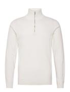 Lindbergh 100% Recycle Knit Half Zip Vit