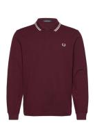 Fred Perry Ls Twin Tipped Shirt Burgundy