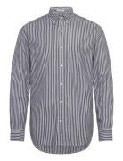 GANT Reg Classic Poplin Stripe Shirt Svart