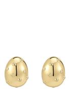 LUV AJ Mini Pave Molten Studs- Gold Guld