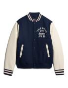 Superdry Varsity Chain Stitch Bomber Blå