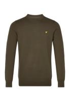 Lyle & Scott Cotton Merino Crew Neck Jumper Khaki Green