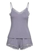 Hunkemöller Pj Cami Short Viscose Lace Lila