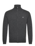 GANT Extrafine Lambswool Zip Cardigan Grå