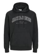 Jack & J S Jjecaleb Varsity Sweat Hood Noos Svart