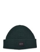 GANT Unisex. Cotton Rib Knit Beanie Grön