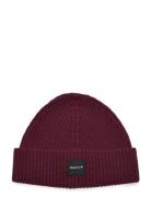 GANT Unisex. Cotton Rib Knit Beanie Burgundy