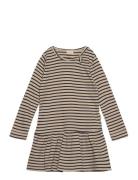 Petit Piao Dress L/S Modal Striped Marinblå