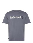 Timberland Kennebec River Linear Logo Short Sleeve Tee Folkst Gray Grå