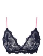 Understatement Underwear Lace Triangle Bralette Marinblå