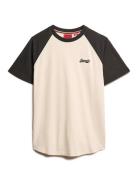 Superdry Essential Logo Baseball Tshirt Vit