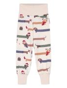 Geggamoja Bamboo Baby Pants Santa Dogs 65 74/80 Vit