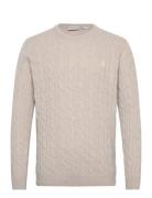 Timberland Phillips Brook Cable Crew Neck Sweater Angora Heather Beige