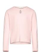 Mango Long Sleeve Cotton T-Shirt Rosa