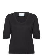 Minus Mspam Scoop Neck Knit T-Shirt Svart