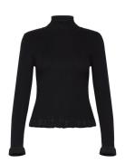 NORR Sherry Frill Knit Top Svart