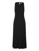 Mango Midi-Dress With Draped Detail Svart