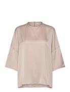 Ahlvar Gallery Thess Silk Tee Beige